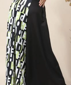 Social Butterfly Collection Black Color Print Palazzo Pants