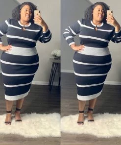 Social Butterfly Collection Jersey Knit Navy Blue White Midi Dress 13 Social Butterfly Collection Jersey Knit Navy Blue White Midi Dress