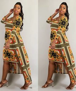 Social Butterfly Collection Black Red Print Two Piece Dress Duster Set