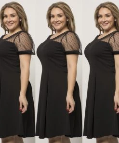 Social Butterfly Collection Black Or White Lace Detail Dress