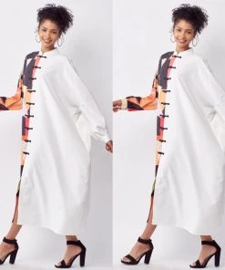 Social Butterfly Collection Plus Size Print Color Block Vintage Dress New Arrivals