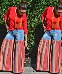 Social Butterfly Collection Distressed Light Denim Red Multi Color Palazzo Wide Leg Jeans New Arrivals 34 Social Butterfly Collection Distressed Light Denim Red Multi Color Palazzo Wide Leg Jeans New Arrivals