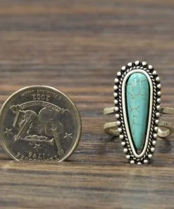 Social Butterfly Collection New Arrivals Natural Turquoise Stone Ring