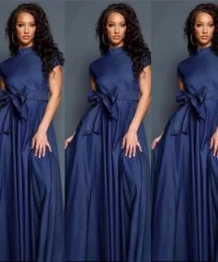 Social Butterfly Collection New Arrivals Denim Short Sleeve Maxi Dress