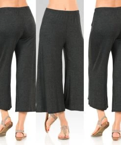 Social Butterfly Collection Plus Size Gray Culotte Pants 11 Social Butterfly Collection Plus Size Gray Culotte Pants