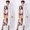 Social Butterfly Collection Plus Size Print Color Block Vintage Dress New Arrivals