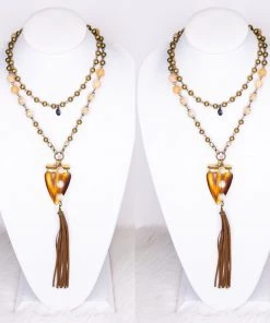 Social Butterfly Collection Arrowhead Pendant Tassel Necklace