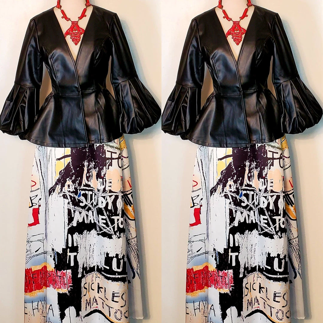 Social Butterfly Collection Black Puffy Sleeve Faux Leather Jacket Sale 13 Social Butterfly Collection Black Puffy Sleeve Faux Leather Jacket Sale