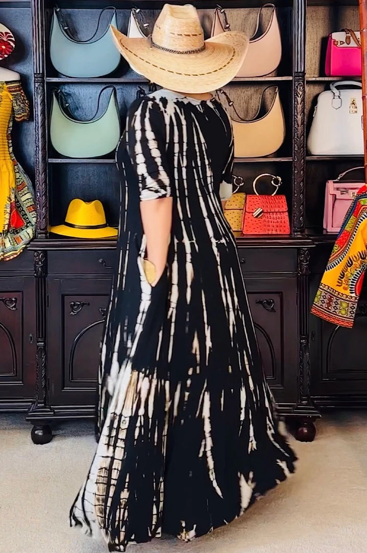 Social Butterfly Collection New Arrivals Black Taupe Tie Dye Handkerchief Dress 3 Social Butterfly Collection New Arrivals Black Taupe Tie Dye Handkerchief Dress