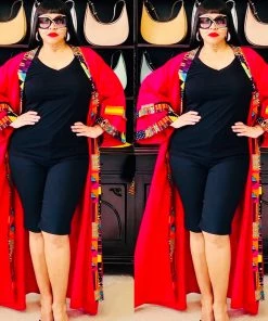 Social Butterfly Collection Magenta Kimono Duster