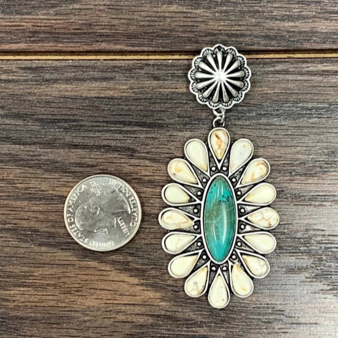 Social Butterfly Collection New Arrivals Bohemian Inspired Natural Turquoise Blossom Earrings 5 Social Butterfly Collection New Arrivals Bohemian Inspired Natural Turquoise Blossom Earrings