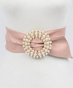 Social Butterfly Collection Accessories Pearl Metal Buckle Detail Belt