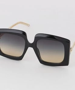 Social Butterfly Collection New Arrivals Gold Chain Link Detail Sunshades