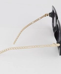 Social Butterfly Collection New Arrivals Gold Chain Link Detail Sunshades