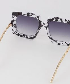 Social Butterfly Collection New Arrivals Gold Chain Link Detail Sunshades