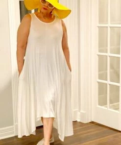Social Butterfly Collection Off White High Low Hemline Dress New Arrivals