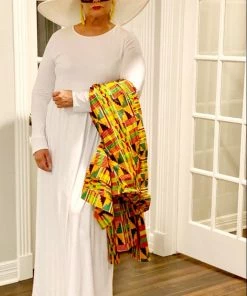 Social Butterfly Collection Yellow Orange African Print Kimono Duster