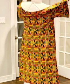Social Butterfly Collection Yellow Orange African Print Kimono Duster