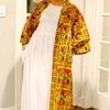 Social Butterfly Collection Yellow Orange African Print Kimono Duster