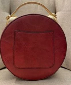 Social Butterfly Collection Red Retro Style Clock Handbag Accessories