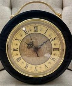 Social Butterfly Collection Black Retro Style Clock Handbag Accessories