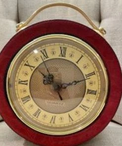 Social Butterfly Collection Red Retro Style Clock Handbag Accessories