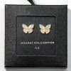 Social Butterfly Collection 14 Karat Gold Dipped Butterfly Earrings Sale