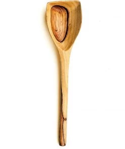 Social Butterfly Collection African Square Wild Olive Wood Cooking Spoon Sale