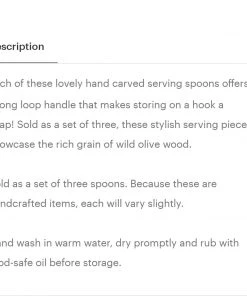 Social Butterfly Collection Sale African Set Of Three Wild Olive Wood Loop Handle Serving Spoons