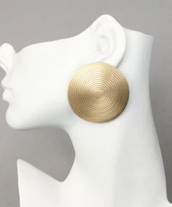 Social Butterfly Collection Gold Large Full Moon Earrings