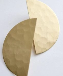 Social Butterfly Collection Hammered Gold Half Moon Earrings New Arrivals