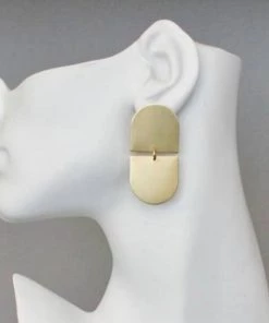 Social Butterfly Collection Double Bar Gold Earrings