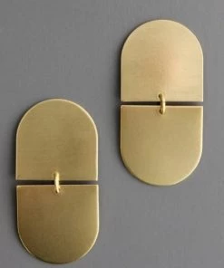 Social Butterfly Collection Double Bar Gold Earrings