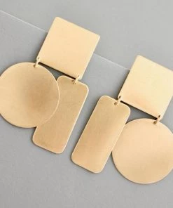 Social Butterfly Collection Gold Geometrical Earrings New Arrivals