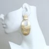 Social Butterfly Collection New Arrivals Hammered Long Slim Hoop Earrings