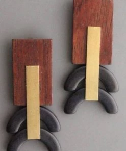 Social Butterfly Collection Stone Gold Strip Drop Earrings