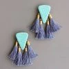 Social Butterfly Collection New Arrivals Turquoise Drop Fringe Earrings