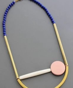 Social Butterfly Collection New Arrivals Pink Green Blue Abstract Necklace