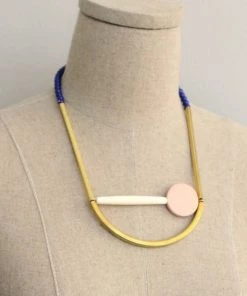 Social Butterfly Collection New Arrivals Pink Green Blue Abstract Necklace