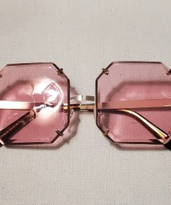 Social Butterfly Collection Retro Color Tinted Square Sunglasses