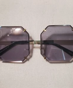 Social Butterfly Collection Retro Color Tinted Square Sunglasses