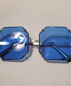 Social Butterfly Collection Retro Color Tinted Square Sunglasses