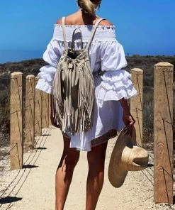 Social Butterfly Collection White Ruffle Sleeve Dress Top