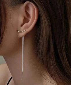 Social Butterfly Collection Silver Long Chain Tassel Earrings New Arrivals