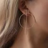 Social Butterfly Collection Minimalist Geometric Gold Or Silver Earrings New Arrivals