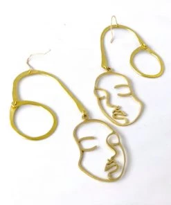 Social Butterfly Collection Abstract Face Earrings