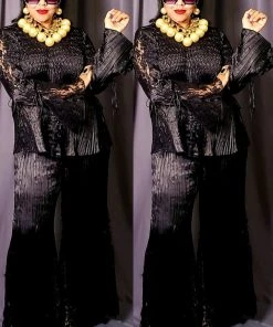 Social Butterfly Collection Black Chic & Comfy Two Piece Pant Set New Arrivals