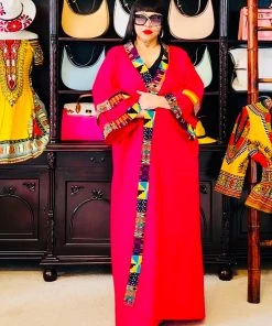 Social Butterfly Collection Magenta Kimono Duster