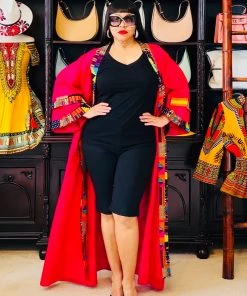 Social Butterfly Collection Magenta Kimono Duster