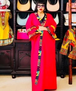 Social Butterfly Collection Magenta Kimono Duster